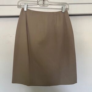 Beige Above Knee WOOL Pencil Skirt - 1990s